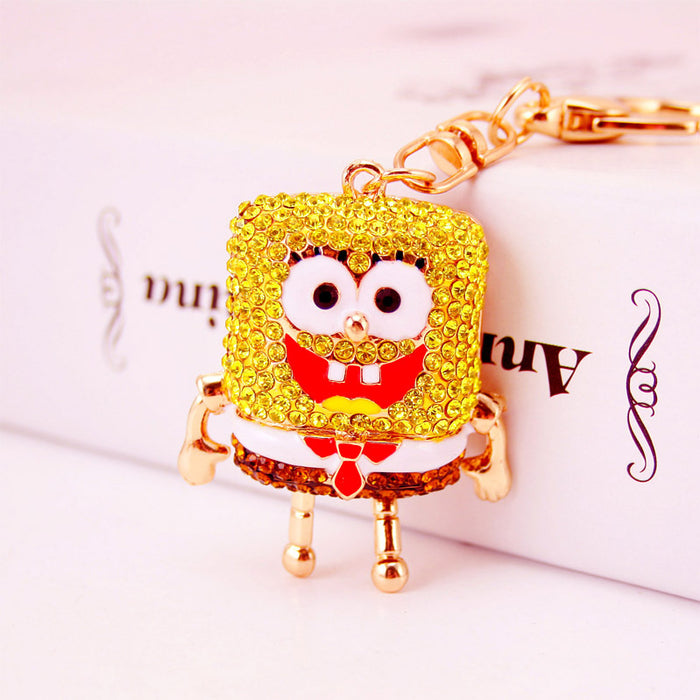 Cute Rhinestone Baby Figure Keychain, Car Key and Bag Charm