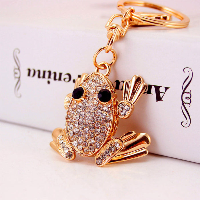 Cute Frog Keychain Zinc Alloy Animal Car Key Ring Bag Charm