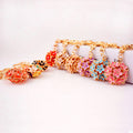 Five-Petal Flower Cluster Metal Keychain, 10 Color Styles view 12