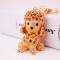 Rhinestone Dog Keychain With Gold-Tone Split Ring And Clasp view 12