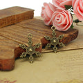 Openwork Snowflake Charm for Jewelry Making in Three Finishes view 2