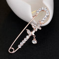 Gold Tone Silver Tone Butterfly Crystal Metal Brooch Pin 1 Pictured Designs view 2