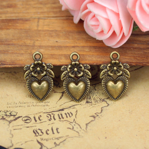 Close product view showing the floral sacred heart details