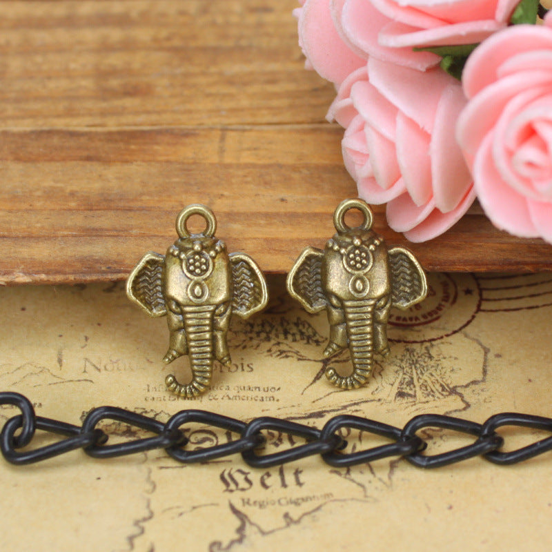 21x16mm Alloy Elephant Charm Pendant for DIY Jewelry