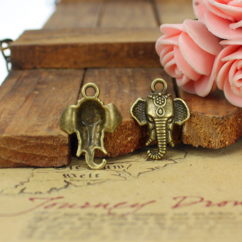 21x16mm Alloy Elephant Charm Pendant for DIY Jewelry