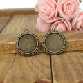 Round Dotted Back Pendant Tray Jewelry Making Component view 2