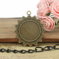 Sunburst Round Pendant Trays in Three Metal Finishes view 1
