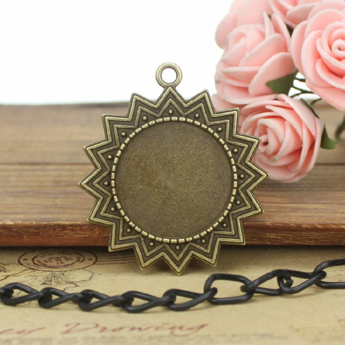 Sunburst Round Pendant Trays in Three Metal Finishes