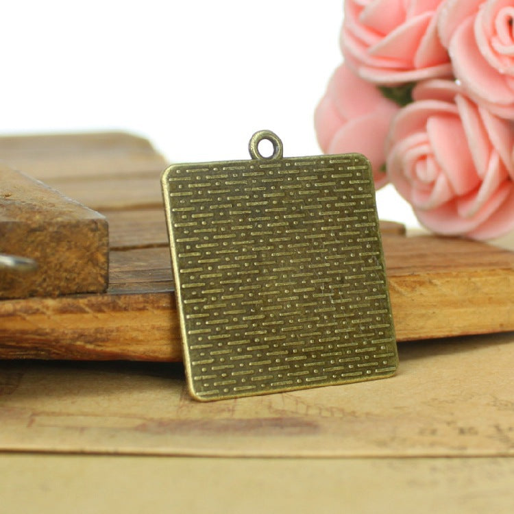 20mm Sunflower Edge Square Bezel Setting Pendant Base