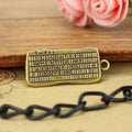 Keyboard Detailed Metal Charm in 2 Decorative Finishes view 4