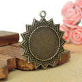 Sunburst Round Pendant Trays in Three Metal Finishes view 2