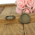 Round Dotted Back Pendant Tray Jewelry Making Component view 3