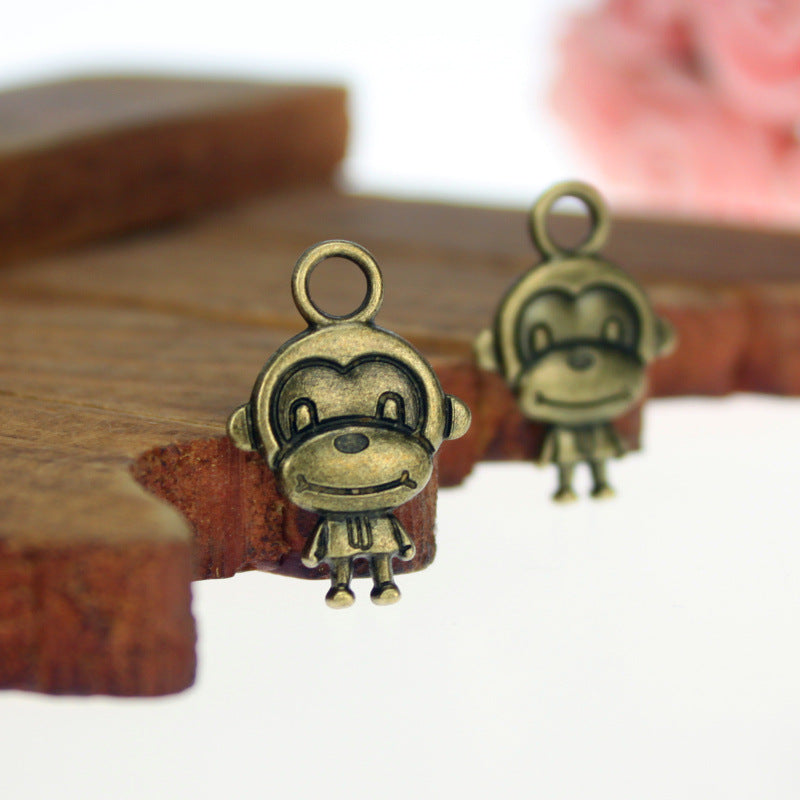 22x15mm Vintage Monkey Alloy Charm Pendant