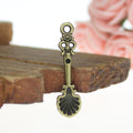 Vintage Shell Spoon Alloy Charm Pendant 33x9mm