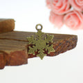Branched Snowflake Charm for Jewelry Making in Three Finishes view 2