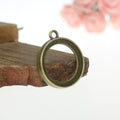 Round Cabochon Bezel Pendant Setting in Three Finishes view 2