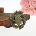 Leaf Wreath Oval Cabochon Settings in Three Finishes view 3
