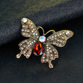 Red Gold Tone Butterfly Crystal Metal Brooch Pin 1 Pictured Designs view 5