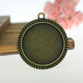 38mm Alloy Pendant Tray for 30mm Round Cabochon