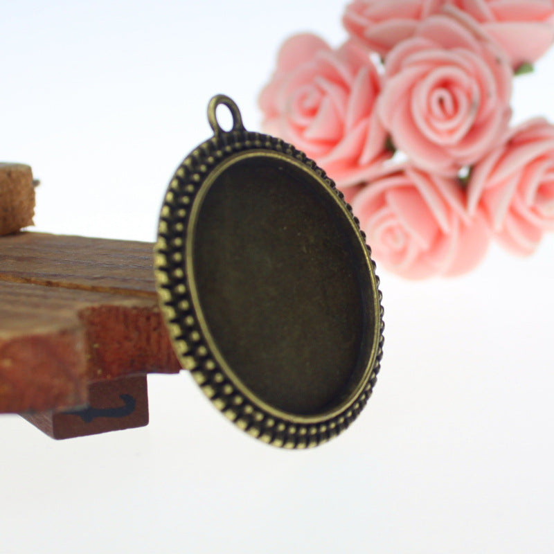 38mm Alloy Pendant Tray for 30mm Round Cabochon