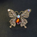 Red Gold Tone Butterfly Crystal Metal Brooch Pin 1 Pictured Designs view 4
