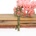 Crown Bow Key Metal Charm in 2 Finishes for Jewelry Crafts view 3