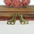 Double-Sided Ice Skate Charm With Raised Blade Detail For Jewelry Making view 3