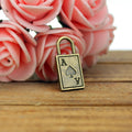 Ace of Spades Rectangular Padlock Charm in Six Finishes view 2