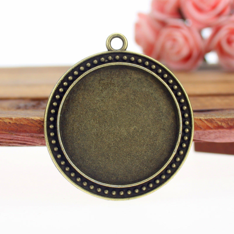 39mm Alloy Cabochon Tray Pendant for 30mm Round Cabochon