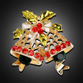 Red Gold Tone Bell Crystal Metal Pendant Charm Jewelry Component view 3