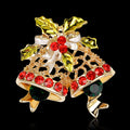 Red Gold Tone Bell Crystal Metal Pendant Charm Jewelry Component view 2