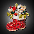 Red Gold Tone Flower Metal Brooch Pin 1 Pictured Designs 1 Pictured Designs view 5