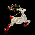 Red Gold Tone Spotted Deer Metal Brooch Pin for Jackets and Lapels view 2