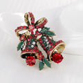 Red Silver Tone Bell Three Designs Metal Brooch Pin view 5