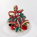 Red Silver Tone Bell Three Designs Metal Brooch Pin view 4
