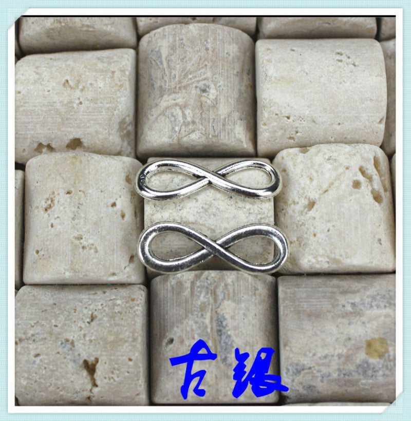 24x9mm Curved Figure 8 Alloy Charm Pendant