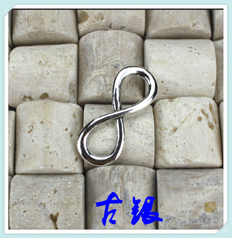 31x13mm Number 8 Alloy Charm Pendant