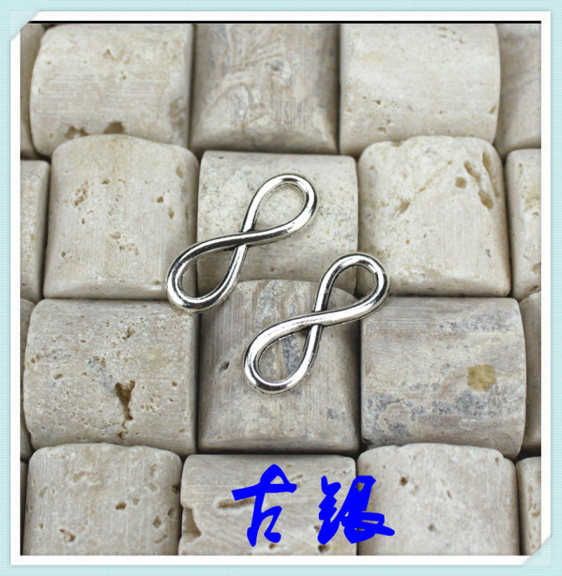 24x9mm Curved Figure 8 Alloy Charm Pendant