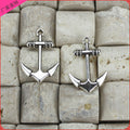 Textured Nautical Anchor Alloy Pendant Charm in 2 Finishes view 2