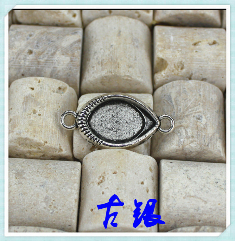 30x15mm Double Loop Marquise Bezel Setting Pendant