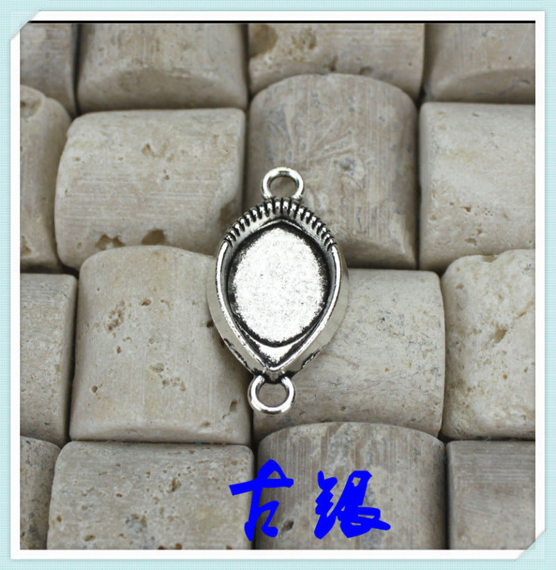 30x15mm Double Loop Marquise Bezel Setting Pendant