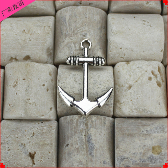 Vintage Anchor Alloy Charm Pendant 28x20mm