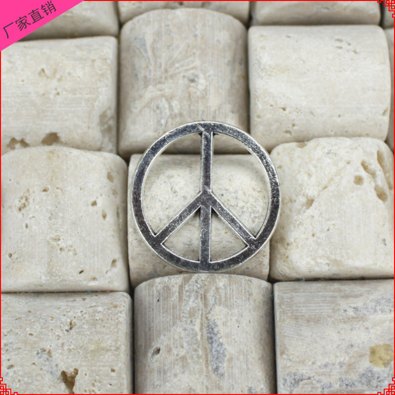 21mm Hollow Peace Sign Alloy Charm Pendant