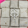 24×17mm Hollow Four-Leaf Clover Alloy Charm Pendant