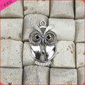Openwork Owl Pendant Charms in Two Vintage Metal Finishes view 2