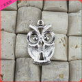Openwork Owl Pendant Charms in Two Vintage Metal Finishes view 3