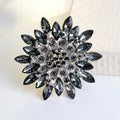 Pink Silver Tone Flower Crystal Nine Designs Metal Brooch Pin view 5