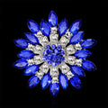 Pink Silver Tone Flower Crystal Nine Designs Metal Brooch Pin view 12