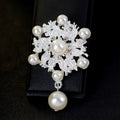Black Silver Tone Flower Pearl Look Two Designs Metal Brooch Pin 2 Pictured Designs 2 view 4