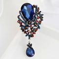 Blue Silver Tone Flower Crystal Three Designs Metal Brooch Pin 3 Pictured Designs 3 view 5